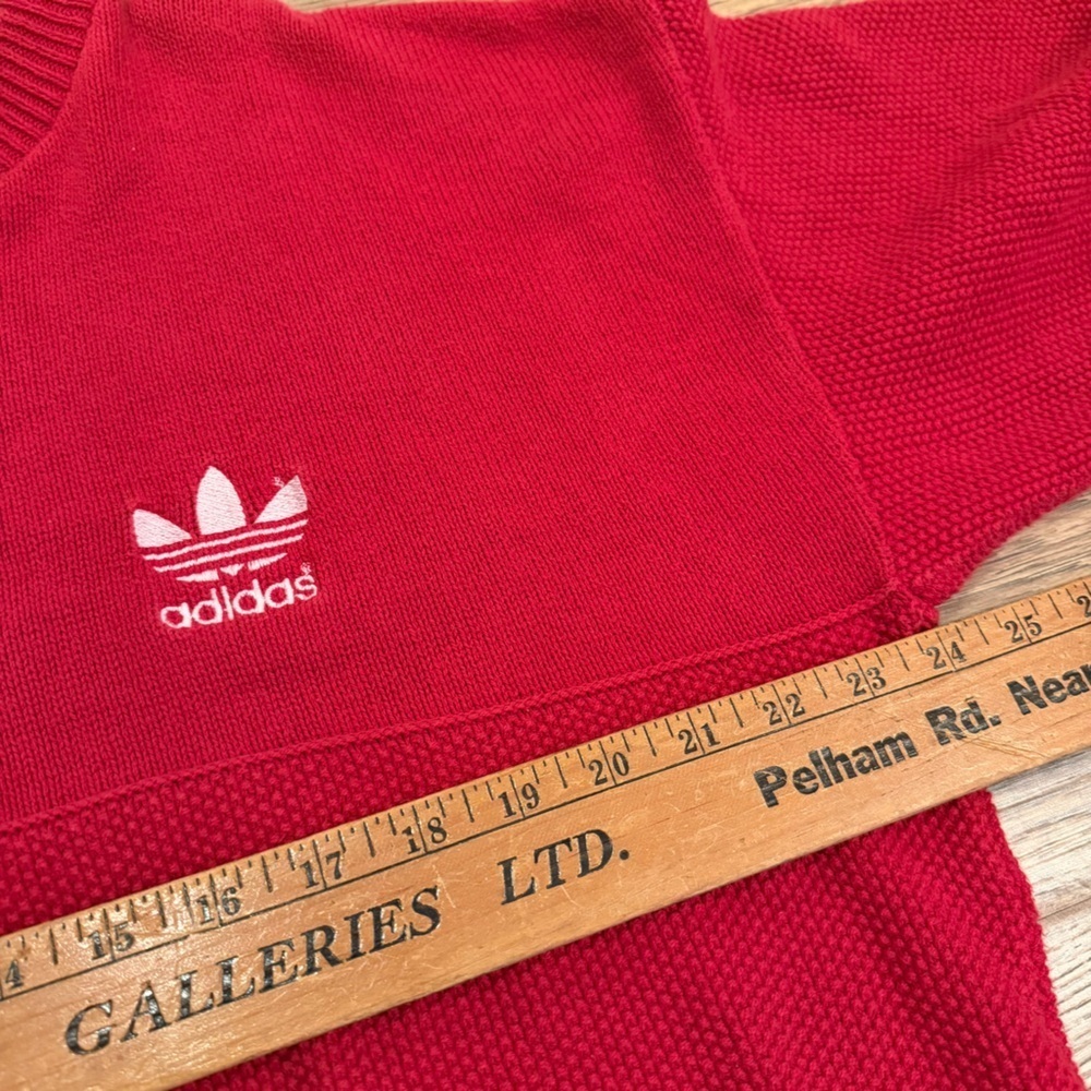 Vtg 80s Indiana HOOSIERS Knit Basketball Bobby Knight Sweater adidas IU XL/L EUC - Picture 6 of 7